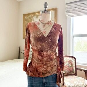 Boho fairy top  Y2K romantic Dressbarn size medium